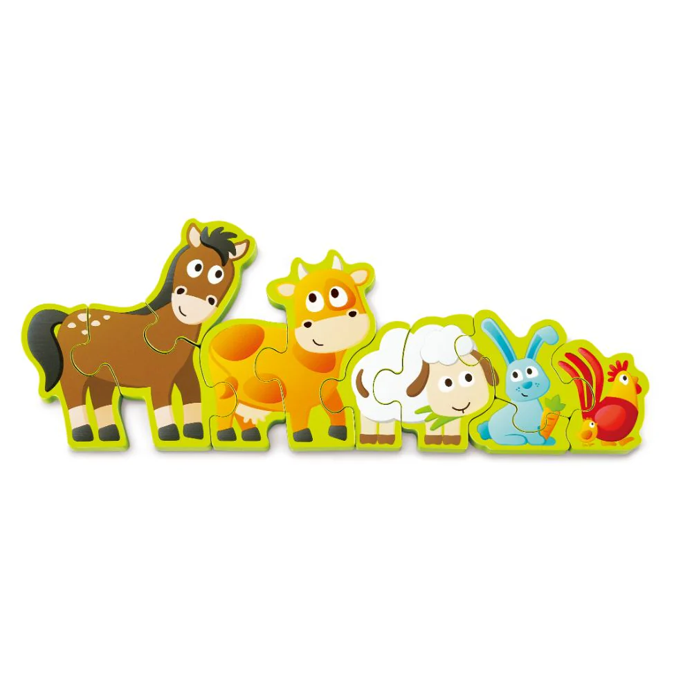 Hape - Double-Sided Numbers & Farm Animal Wooden Jigsaw Puzzle - Image 5