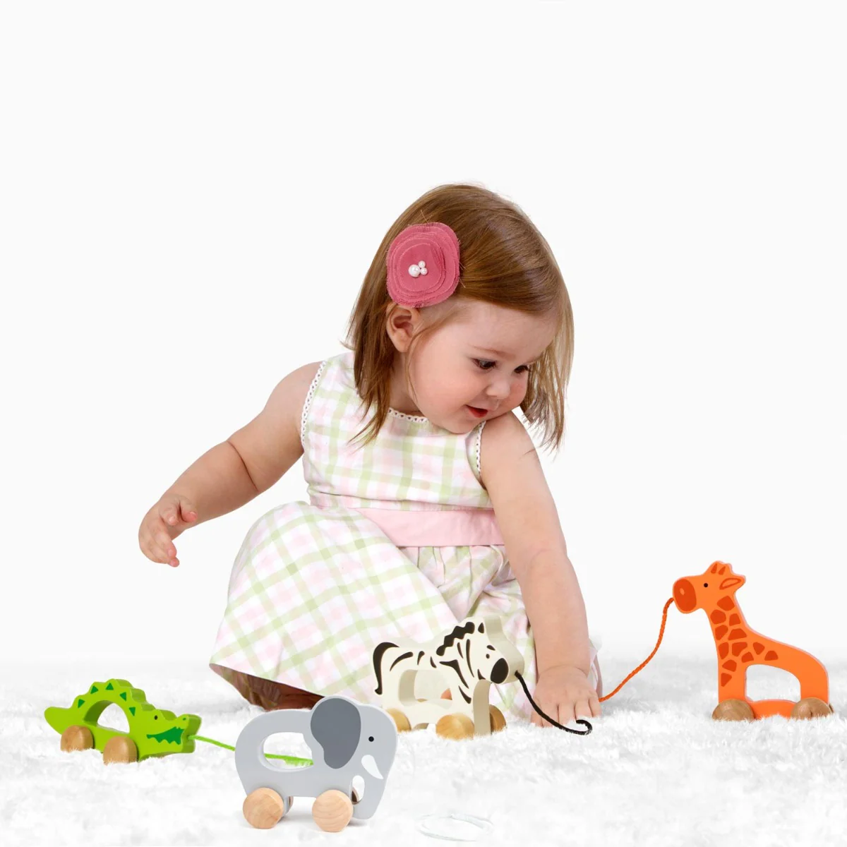 Hape Elephant-Themed Push & Pull Along Toy - Image 3