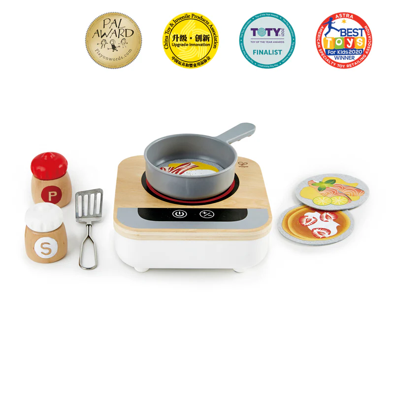 Hape Fun Fan Fryer Wooden Mini Kitchen Playset 8pcs