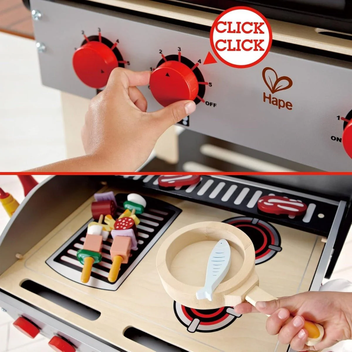 Hape Gourmet Grill with Food E3127 - Image 4