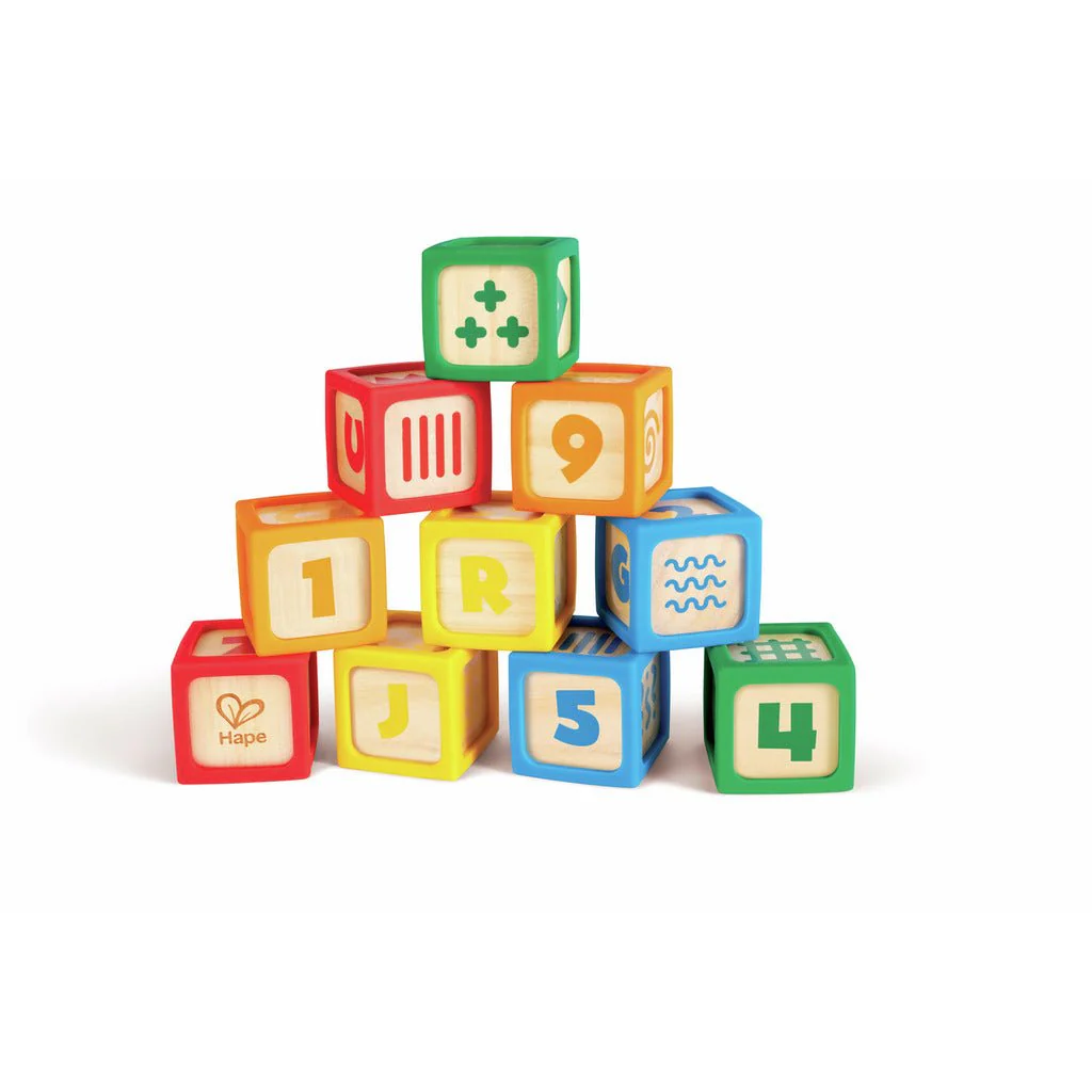 Hape Grip-n-Stack Silicone & Wood Blocks E0131 - Image 2