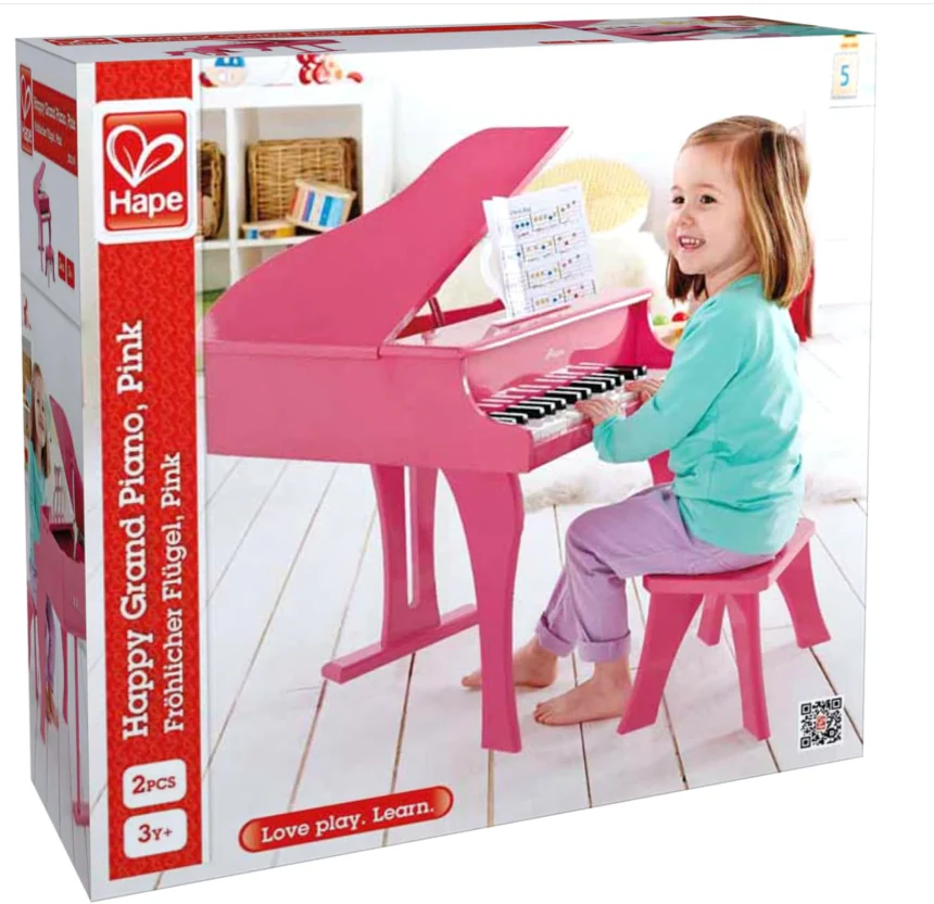 Hape Happy Grand Piano Pink E0319
