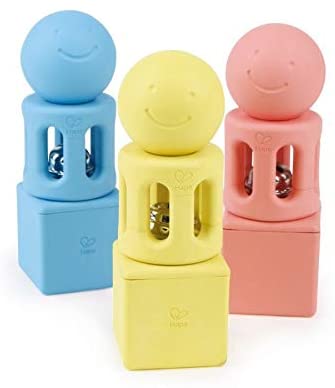 Hape  Infant Geometric Rattle Trio - 9pc - Image 2