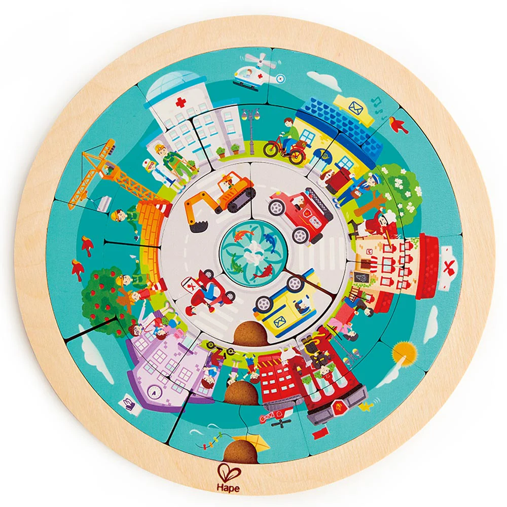 Hape Jobs Roundabout Puzzle E1624