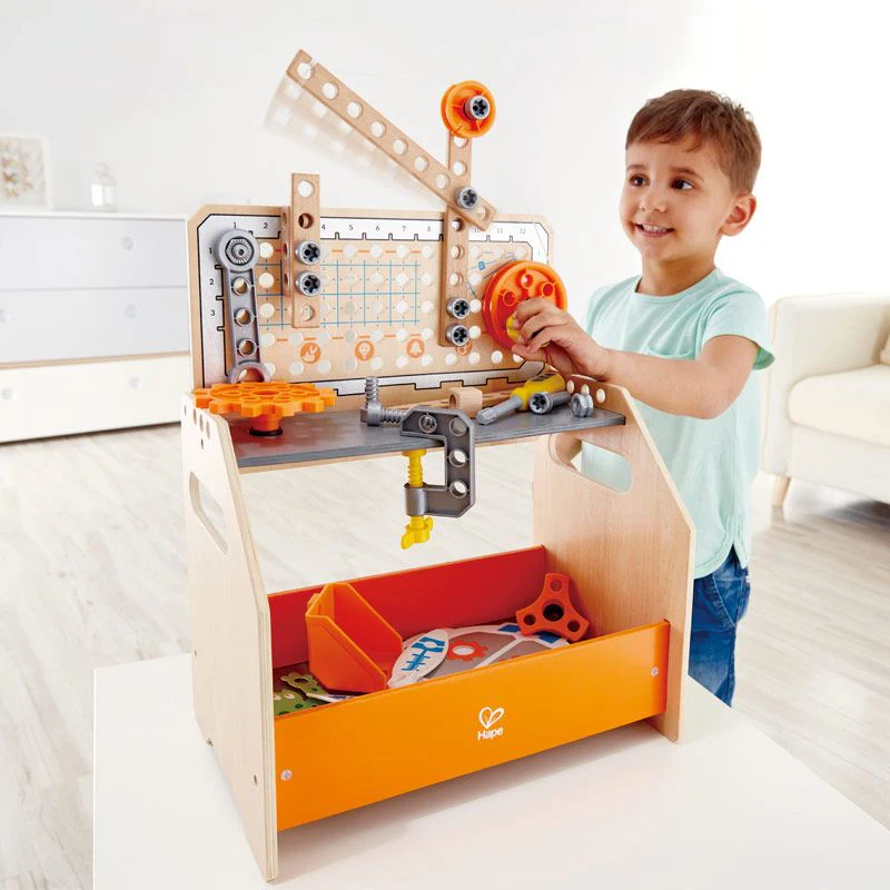 Hape Junior Inventor Discovery Scientific Wooden Workbench 58pc - Image 2