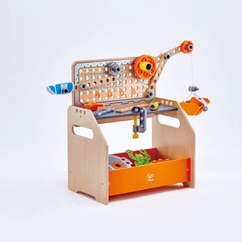 Hape Junior Inventor Discovery Scientific Wooden Workbench 58pc - Image 3