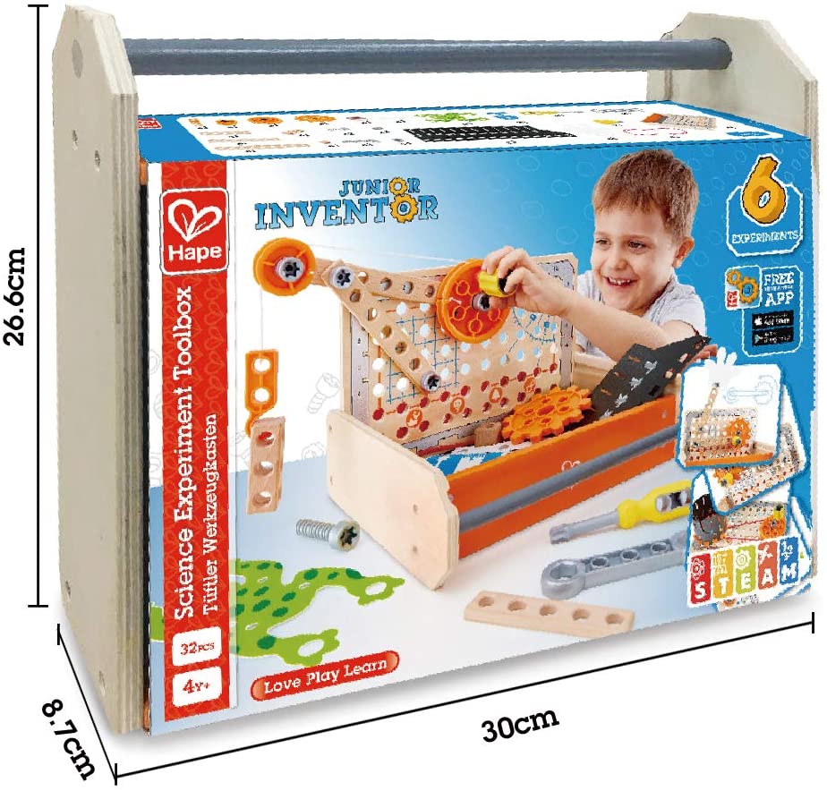 Hape Junior Inventor Science Experiment Toolbox Kit 32pcs - Image 3