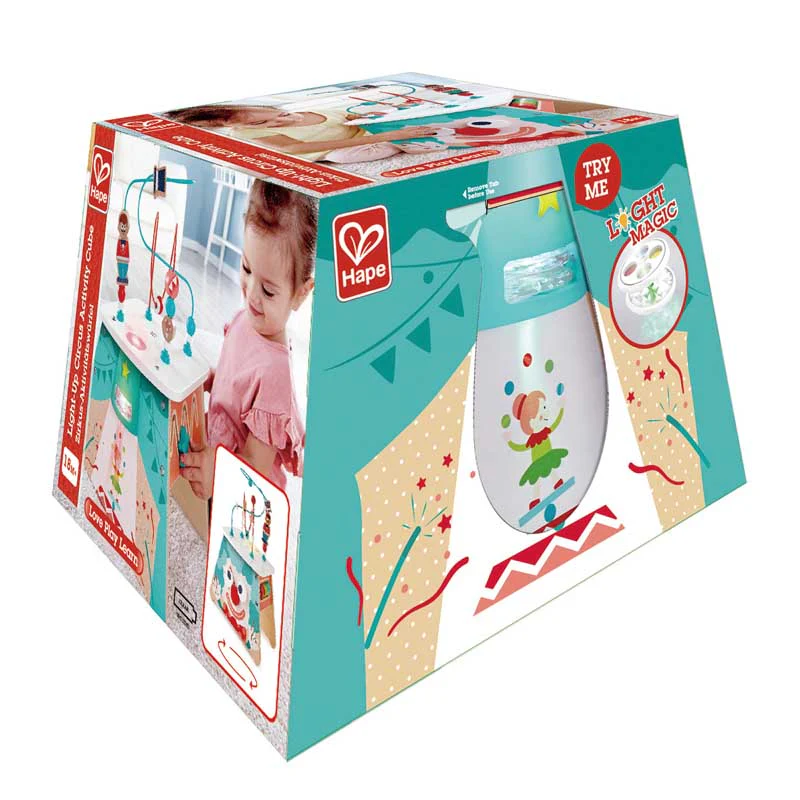 Hape Light-Up Circus Educational Activity Cube Playset - Image 2
