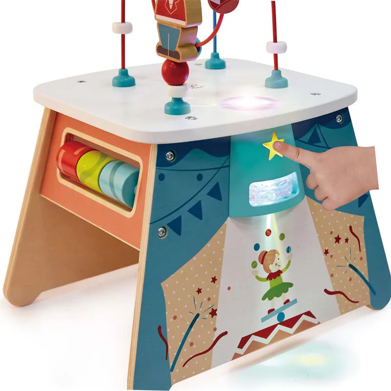 Hape Light-Up Circus Educational Activity Cube Playset - Image 3