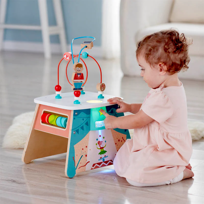 Hape Light-Up Circus Educational Activity Cube Playset - Image 5
