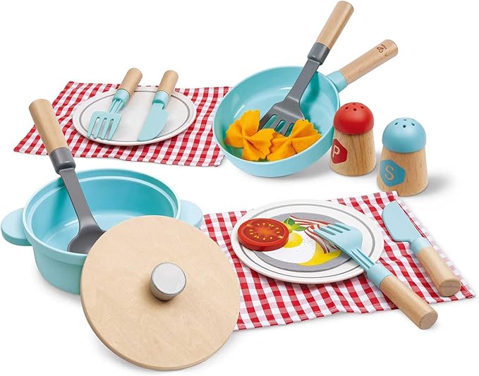Hape Little Chef Cooking & Serve Play Set E3208 - Image 2