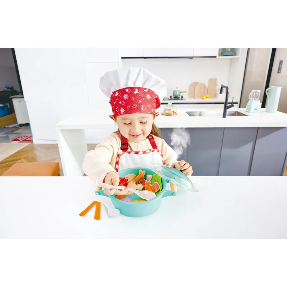 Hape Little Chef Cooking & Steam Toy Kitchen Playset - Image 3