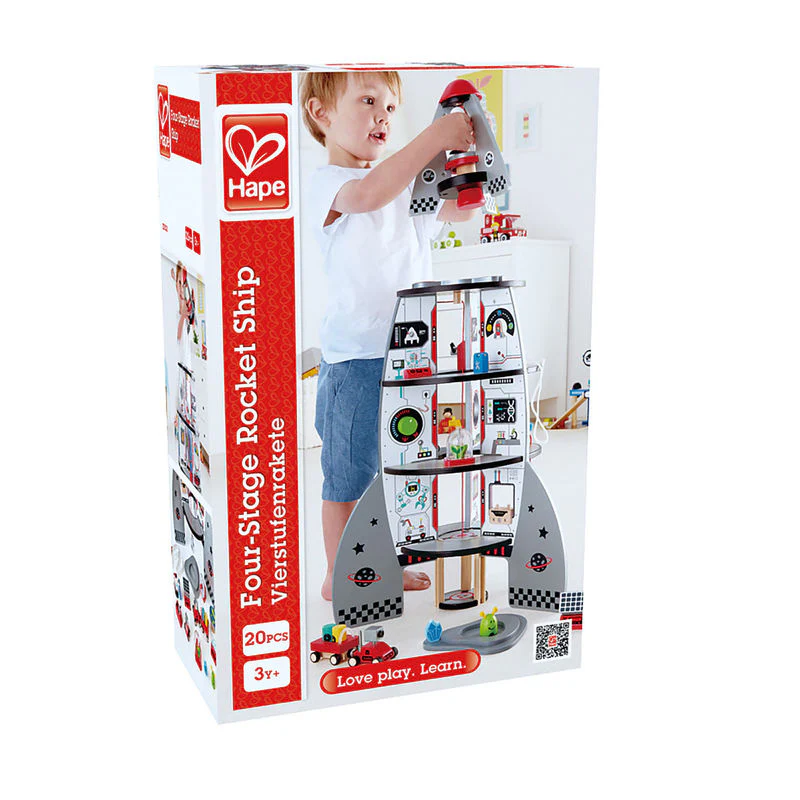 Hape Multi-Level City Fire Station & Fire Engine Toy - Image 2