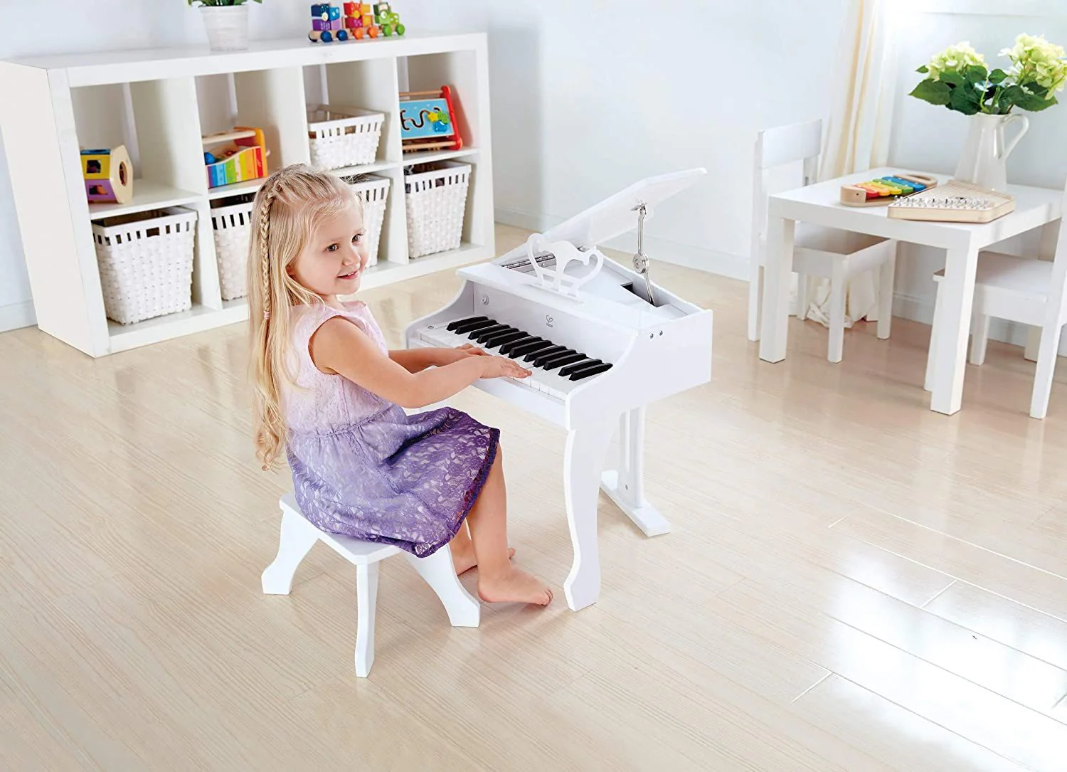 Hape Music Deluxe Grand Piano White 3pcs - Image 3
