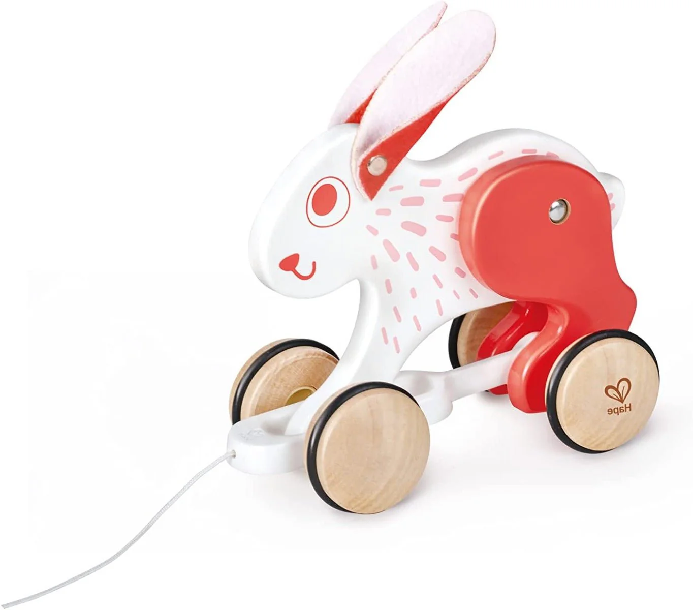Hape Push and Pull Bunny Wooden Pull Along Toy - Image 2