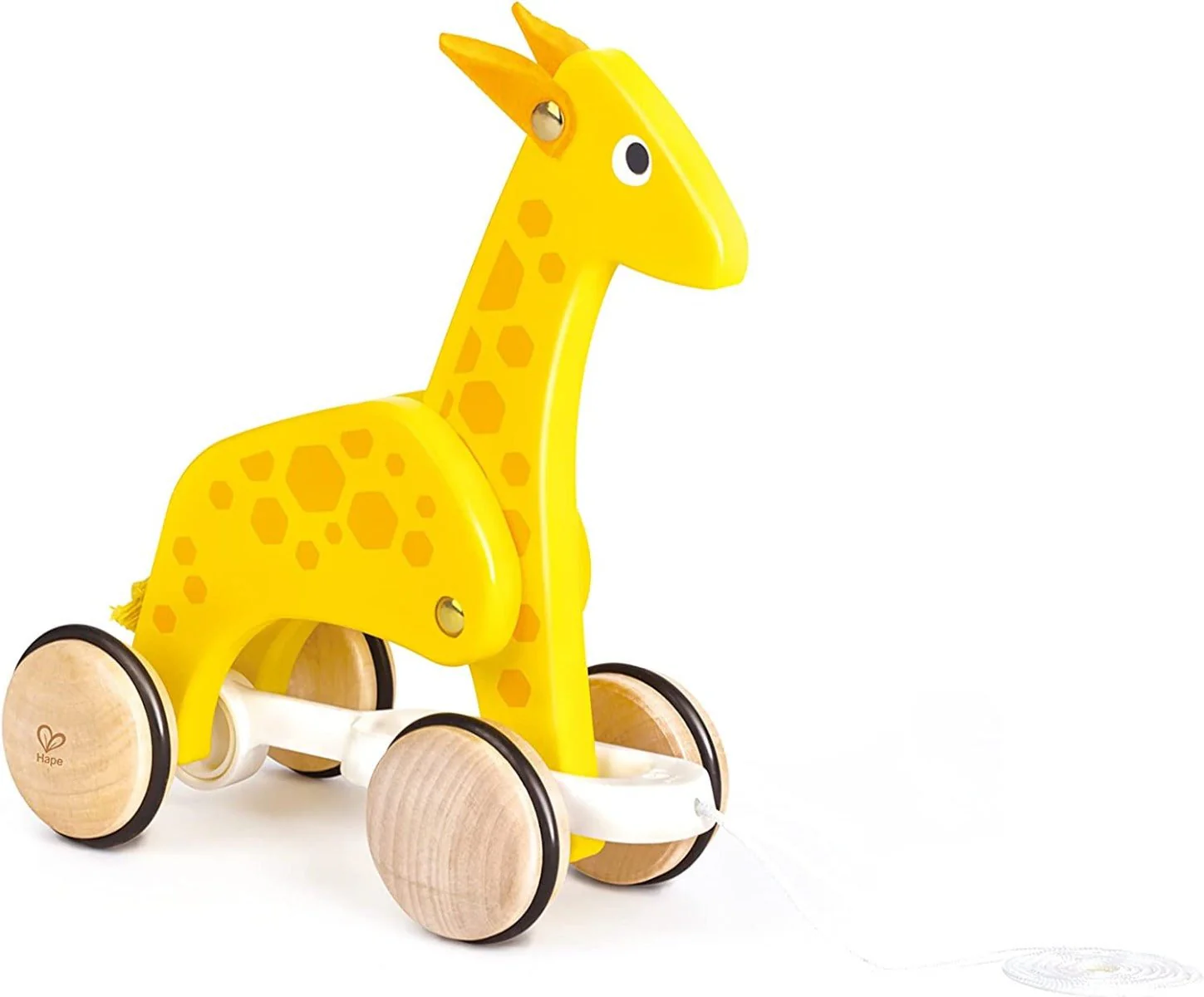 Hape Push and Pull Giraffe Wooden Pull Along Toy - Image 3