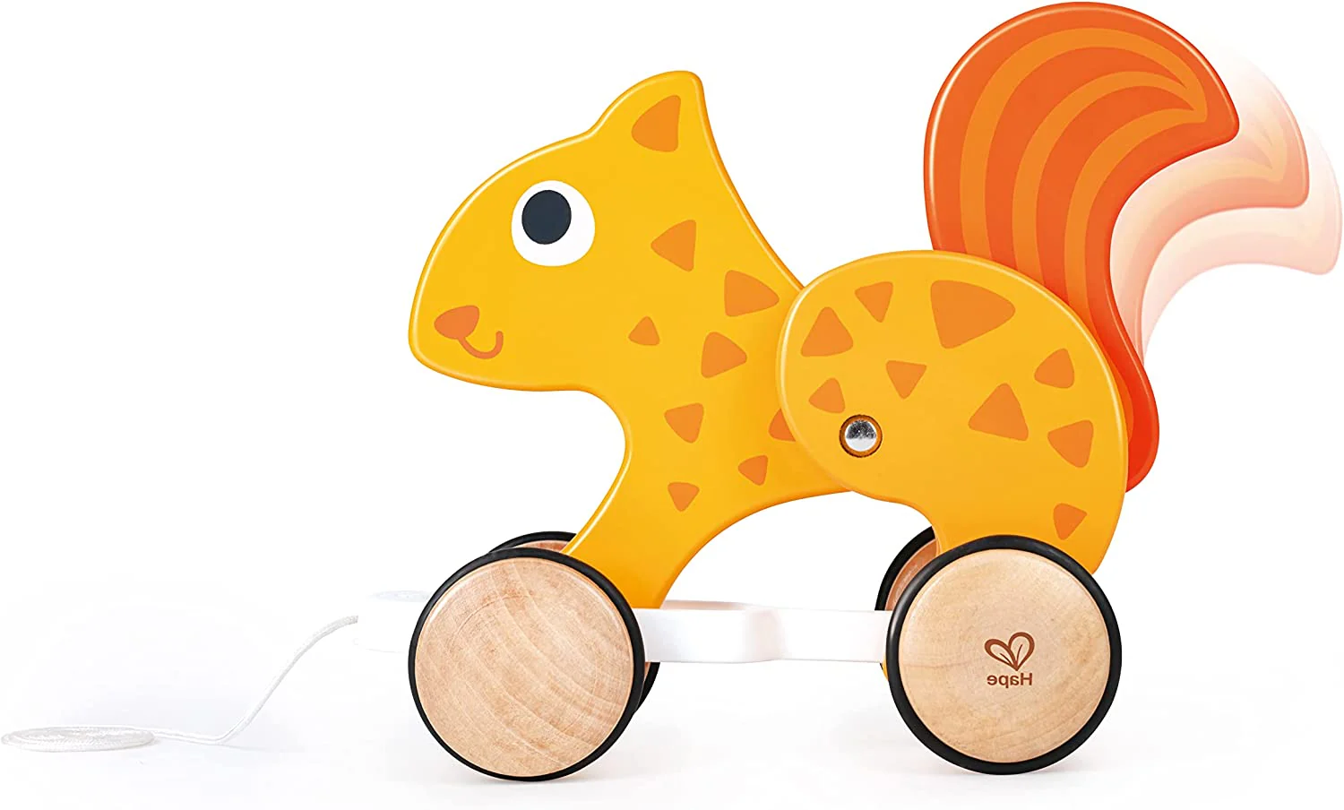 Hape Push and Pull Squirrel Wooden Pull Along Toy