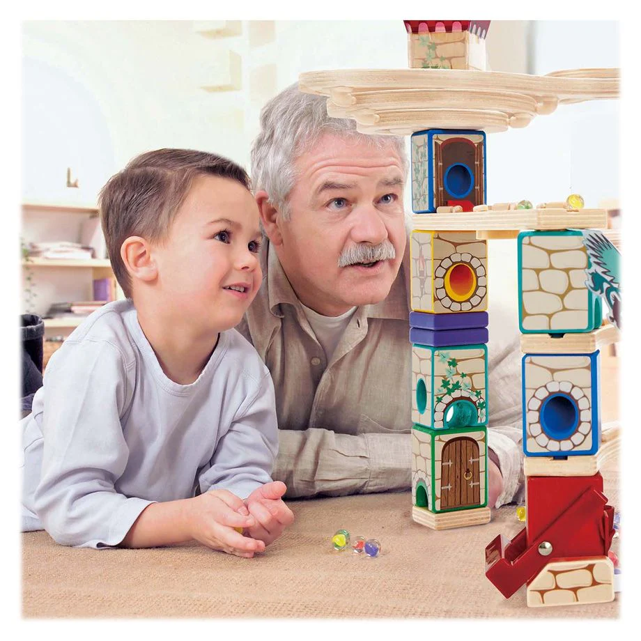 Hape Quadrilla Medieval Quest Marble Run Construction Toy - Image 6