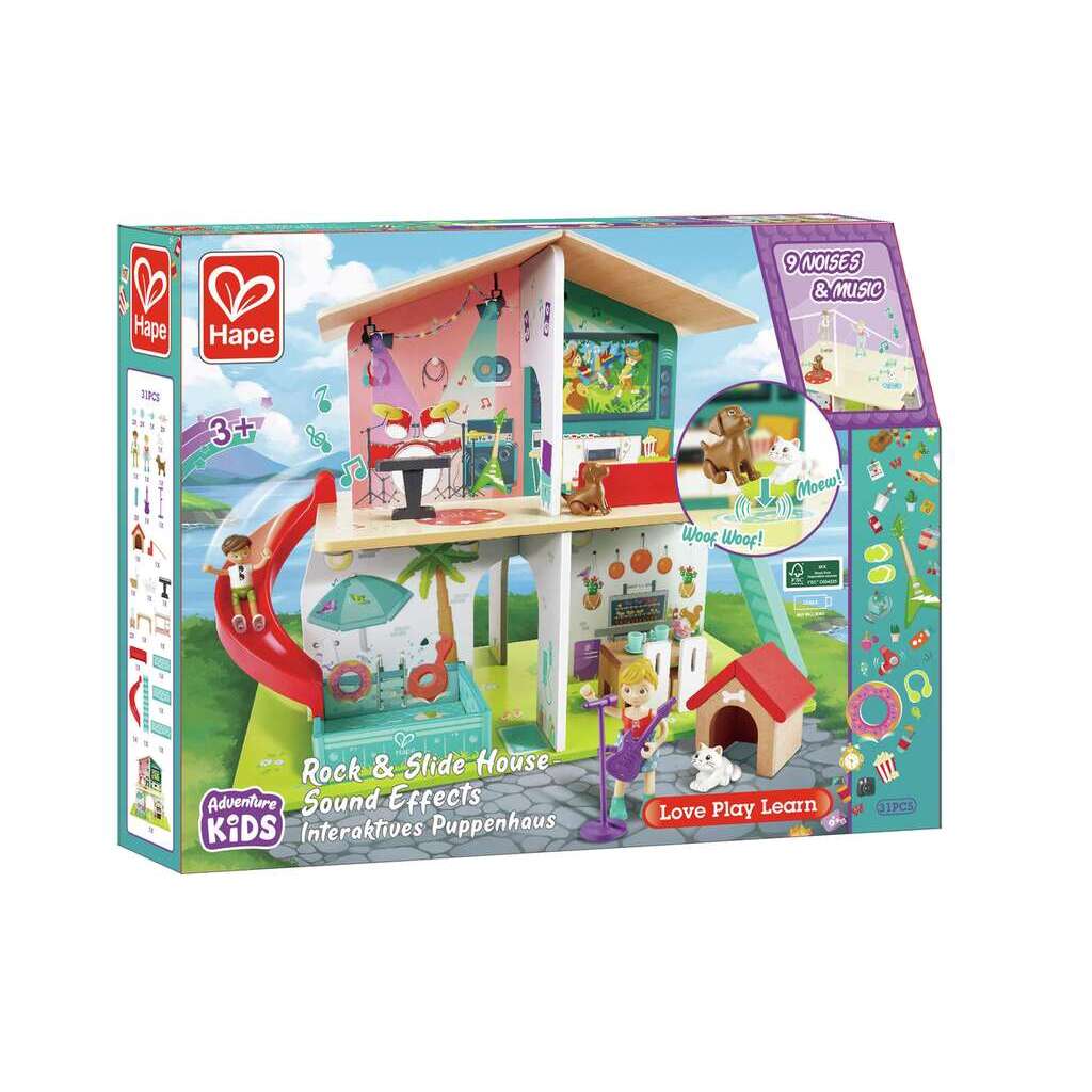 Hape Rock & Slide Musical Dollhouse E3411