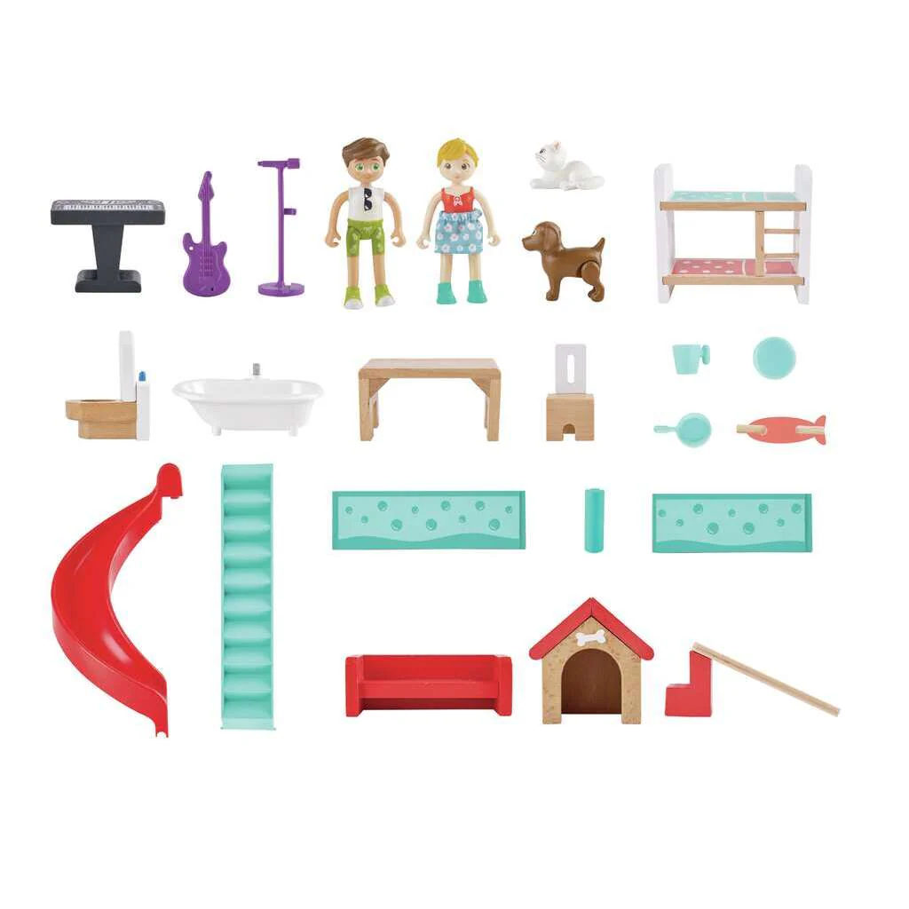 Hape Rock & Slide Musical Dollhouse E3411 - Image 2