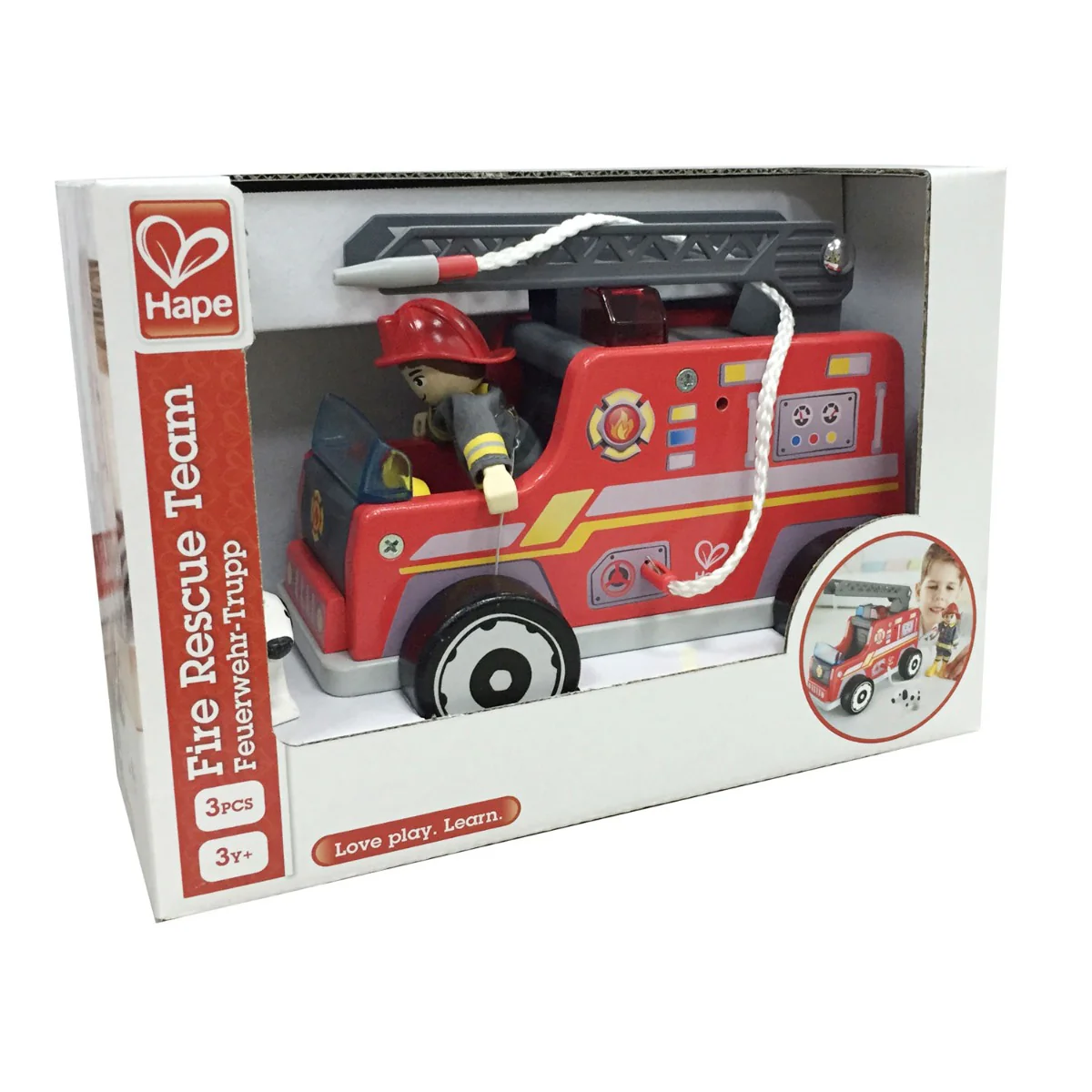 Hape Role Play Fire Rescue Team 3pcs - Image 2