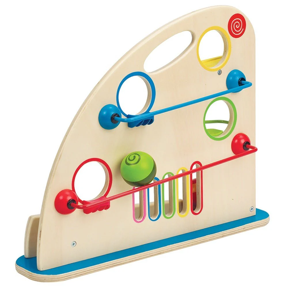 Hape Roller Derby Wooden Marble Racing Educational Toy 4pcs - Image 2