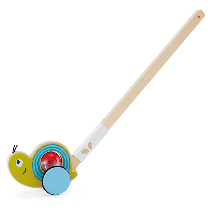 Hape Snail Themed Push Pal Baby Toy
