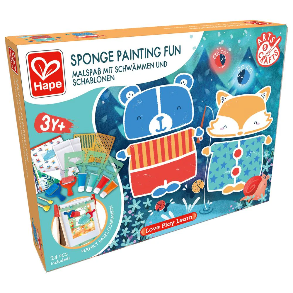 Hape Sponge Painting Fun Art Activity Paint Set