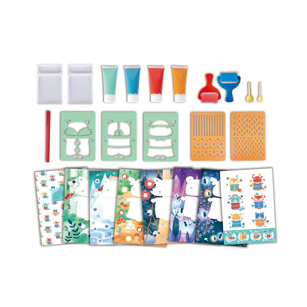 Hape Sponge Painting Fun Art Activity Paint Set - Image 3