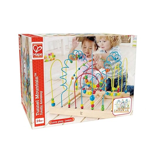 Hape Tunnel Mountain Wooden Toddler Colorful Bead Maze E1900 - Image 2