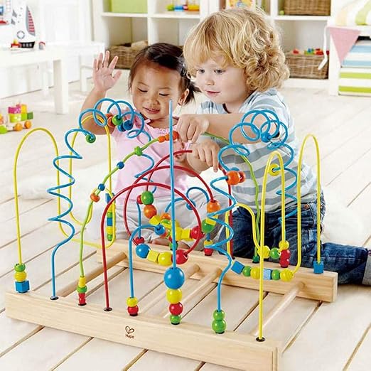 Hape Tunnel Mountain Wooden Toddler Colorful Bead Maze E1900 - Image 3