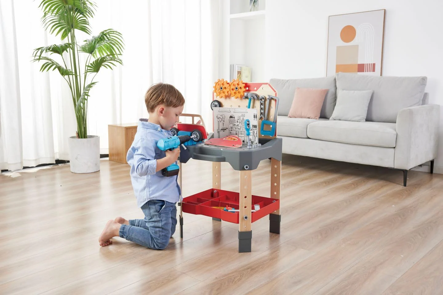 Hape Vehicle Service and Repair Workbench E3036 - Image 3