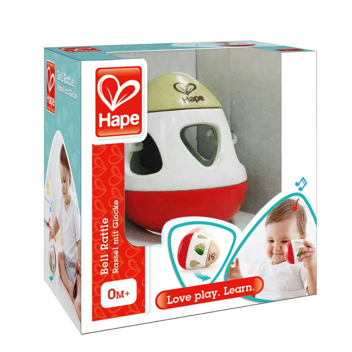 Hape Wooden Bell Rattle Infant Toy - Image 4