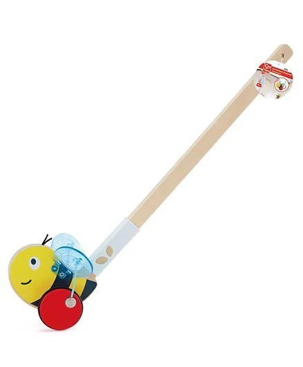 Hape Wooden Bumblebee Push and Pull Toy 1pc - Image 3
