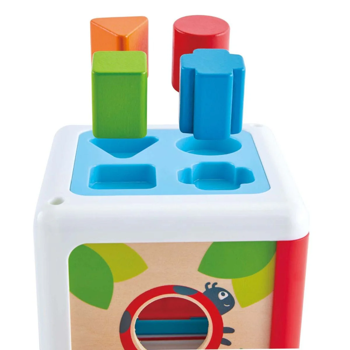 Hape Wooden Colorful Shape Sorting Box - Image 3