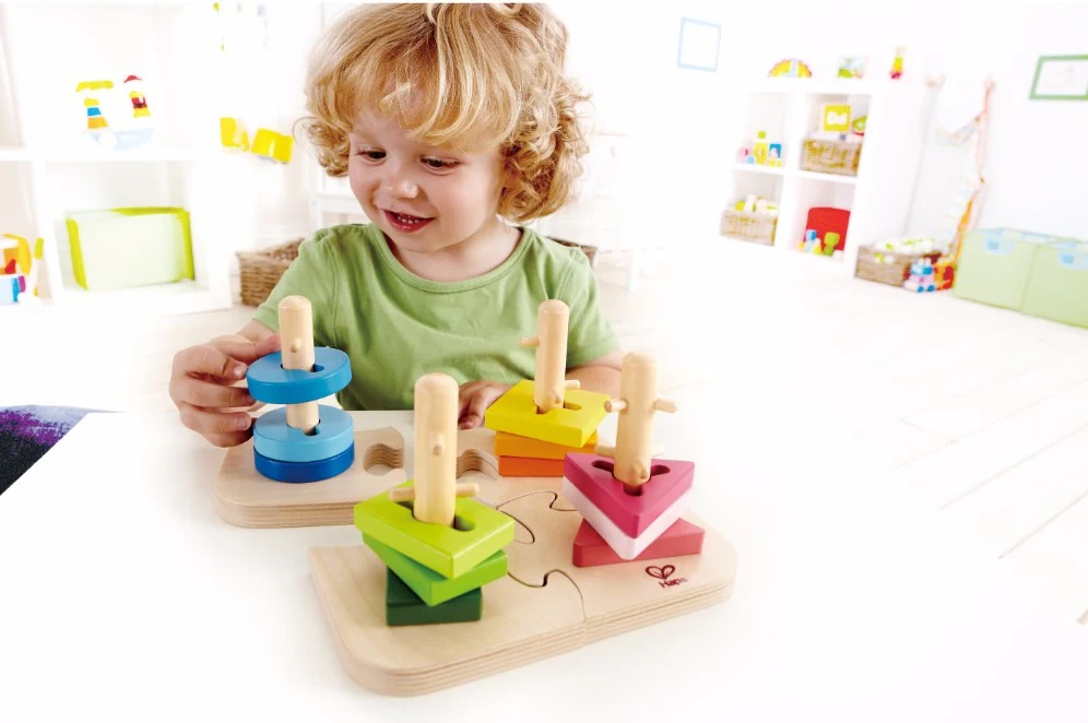 Hape Wooden Creative Peg Puzzle -16pcs - Image 3