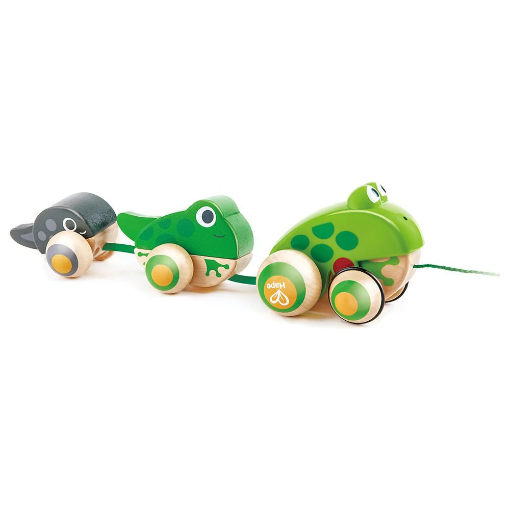 Hape Wooden Frog-Themed Push and Pull-Along Toy - Image 4