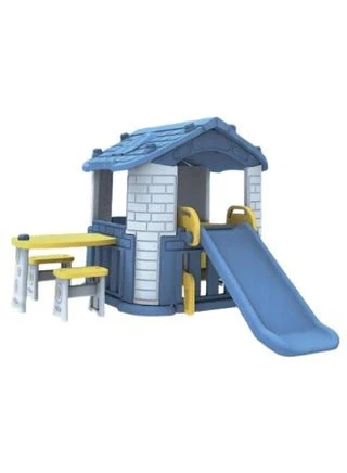 Happy Play House with Slide & Table and Chair Blue CHD-805