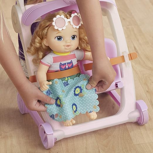 Hasbro Littles By Baby Alive Push And Kick Stroller Little Ana E6703 - Image 5