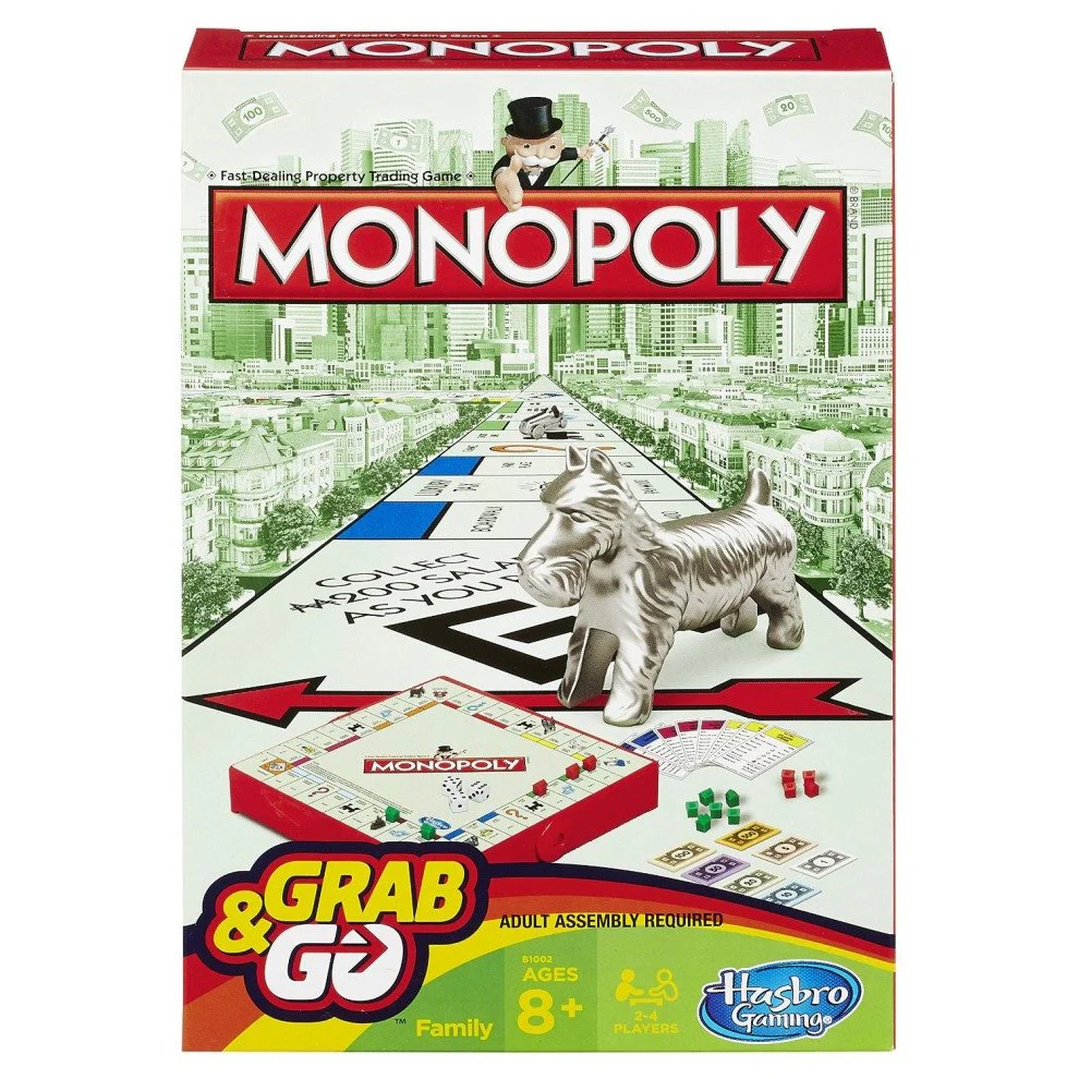 Hasbro Monopoly Grab & Go Travel Game B1002