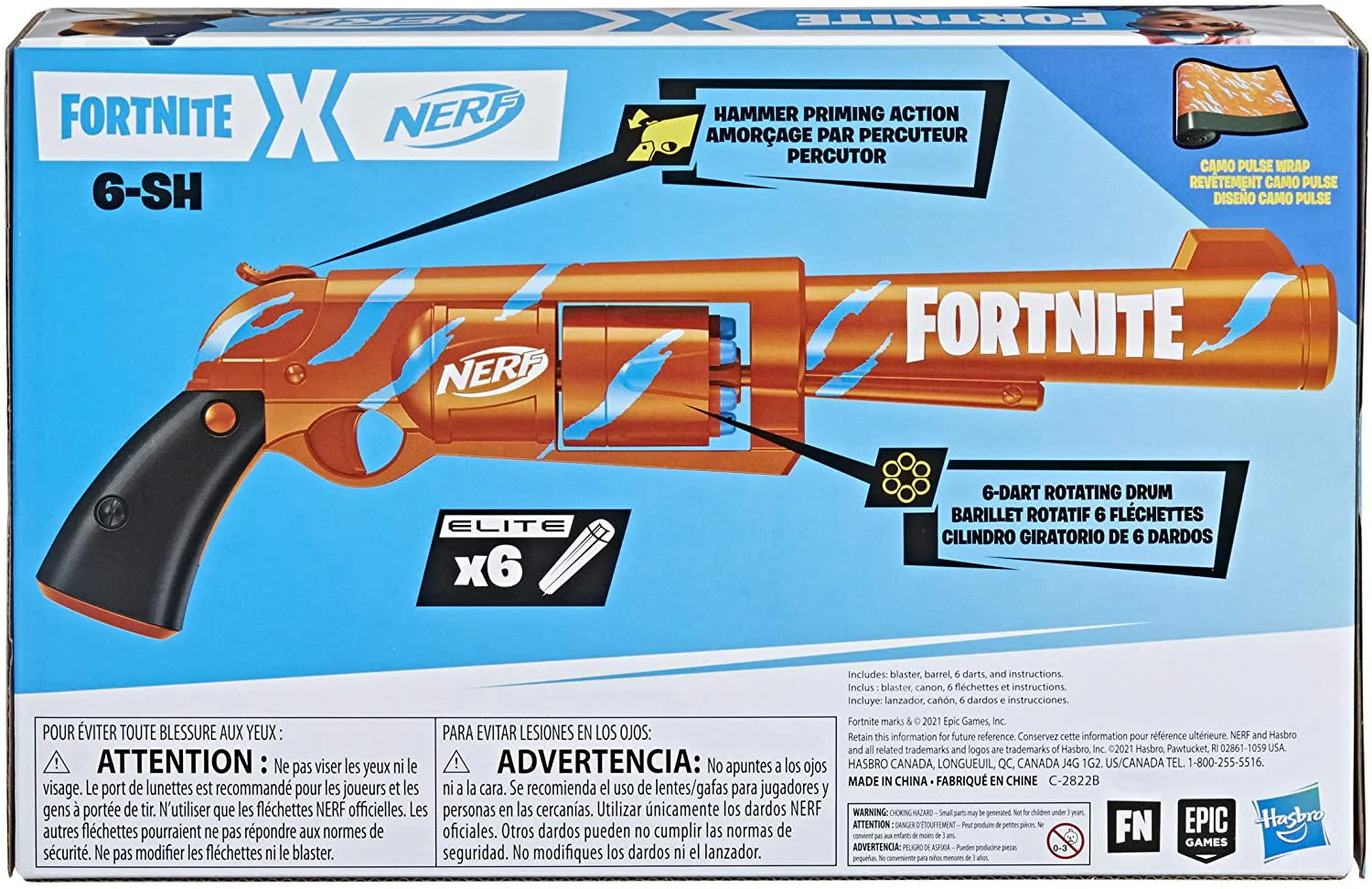 Hasbro Nerf Fortnite Blaster Six Shooter F2678 - Image 4