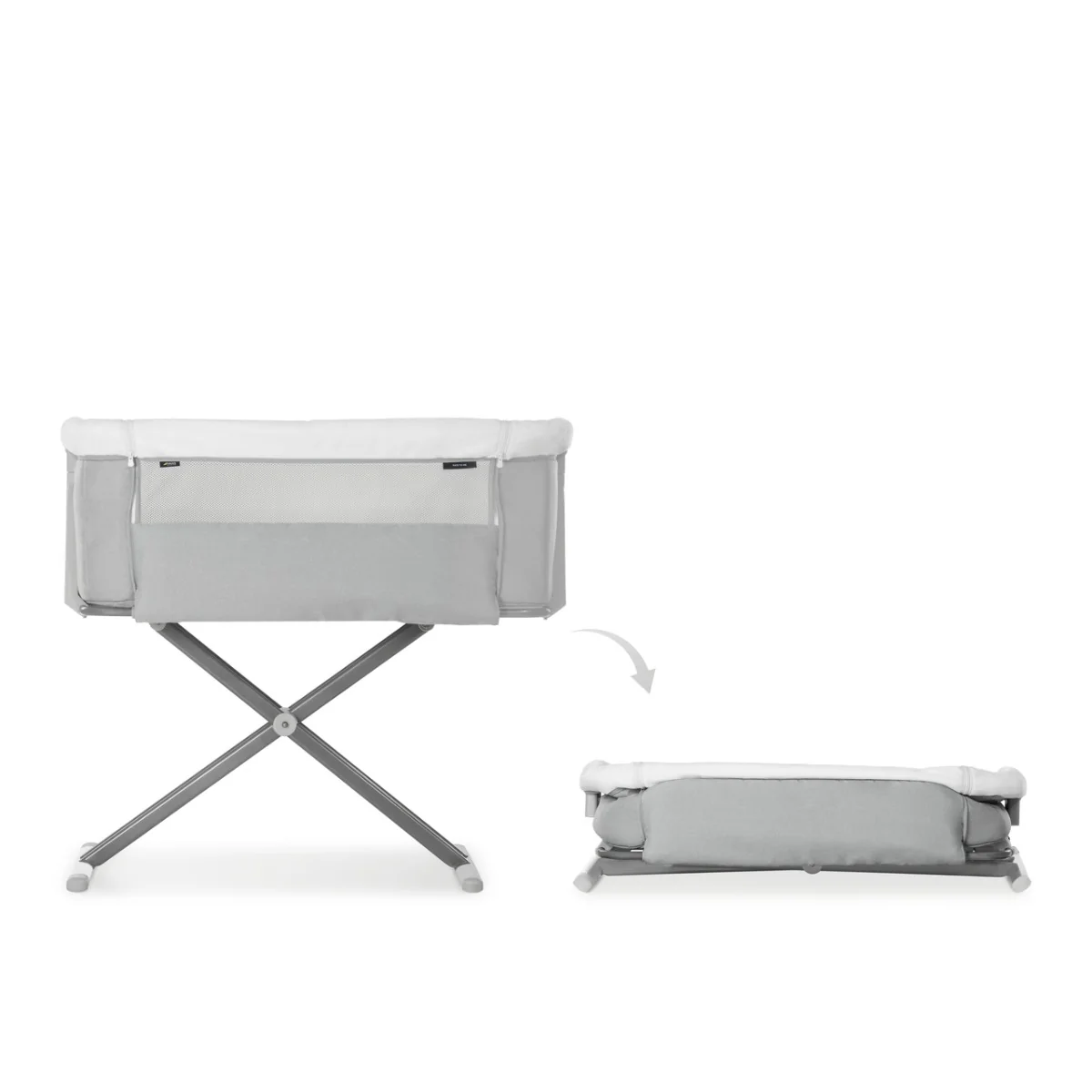 Hauck Face to Me 2 Melange Grey Baby Bed 608531 - Image 8
