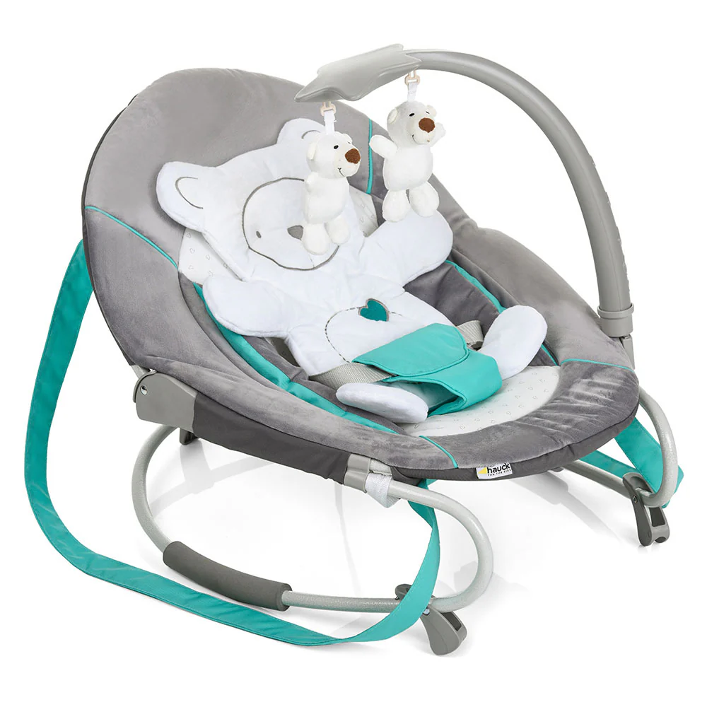 Hauck Leisure Bear Hearts Baby Rocker Grey 63402