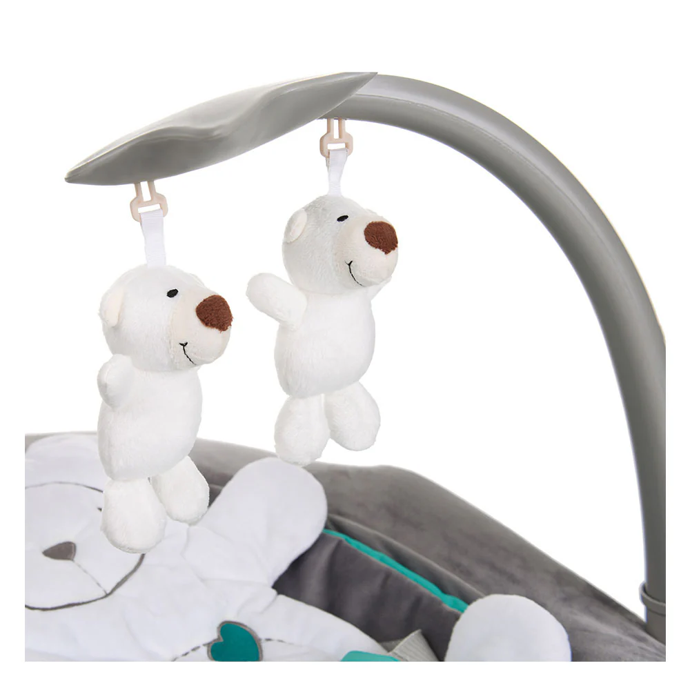 Hauck Leisure Bear Hearts Baby Rocker Grey 63402 - Image 5
