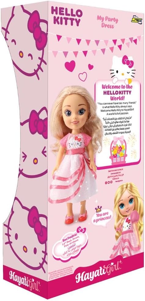 Hayati Girl Doll Hello Kitty Party Dress 14inch - Image 6