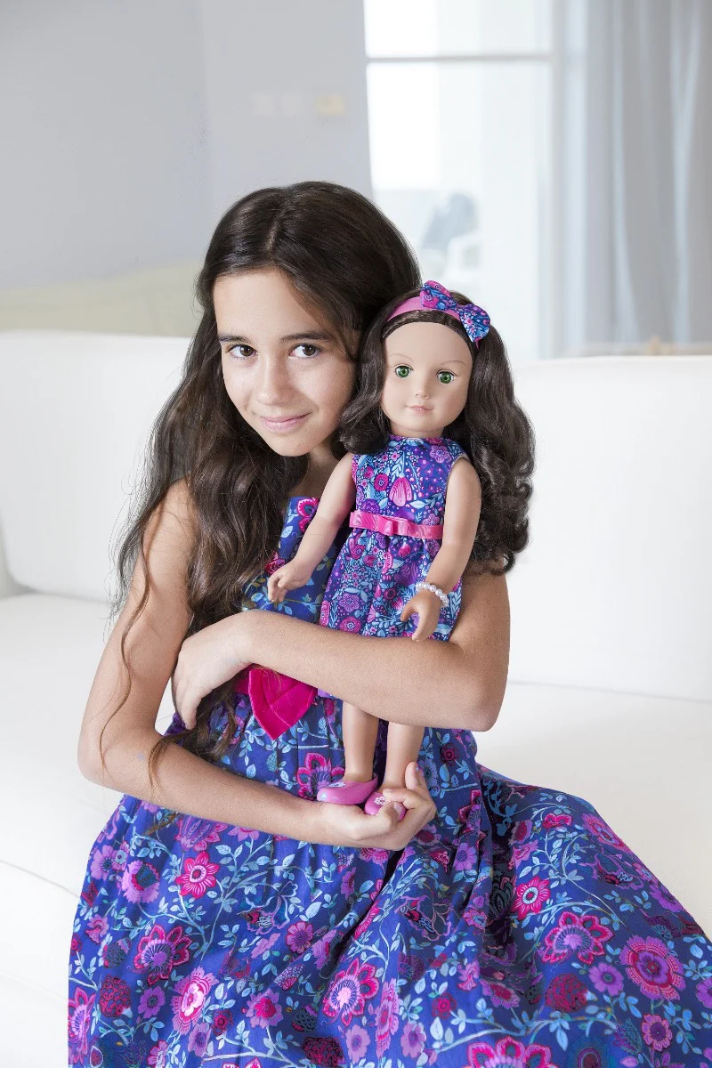 Hayati Girl Doll Jeddah Floral Dress 18inch TP100175 - Image 3