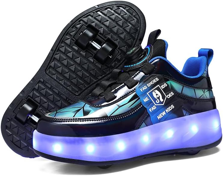 Heely Double Wheels Shoes With Lights Size 36 - Blue LRDWS212-36