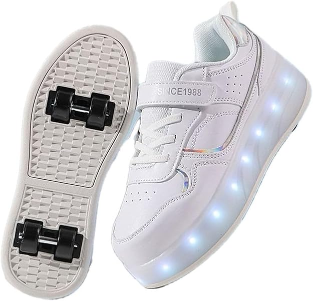 Heely Roller Shoes With Lights Size 30 - White LRGRS211-30