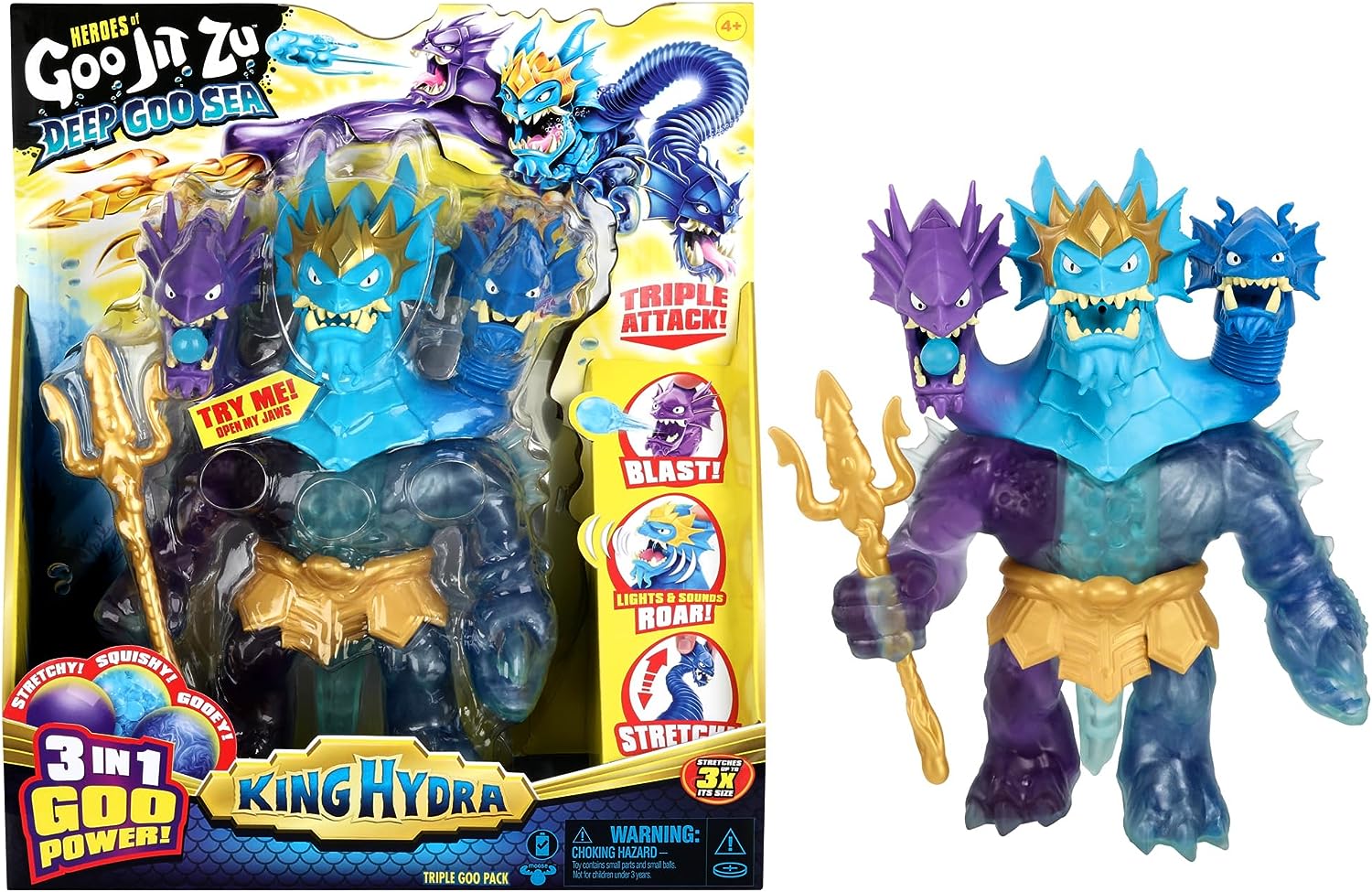 Heroes of Goo Jit Zu Deep Goo Sea King Hydra Triple Goo 42576/64567