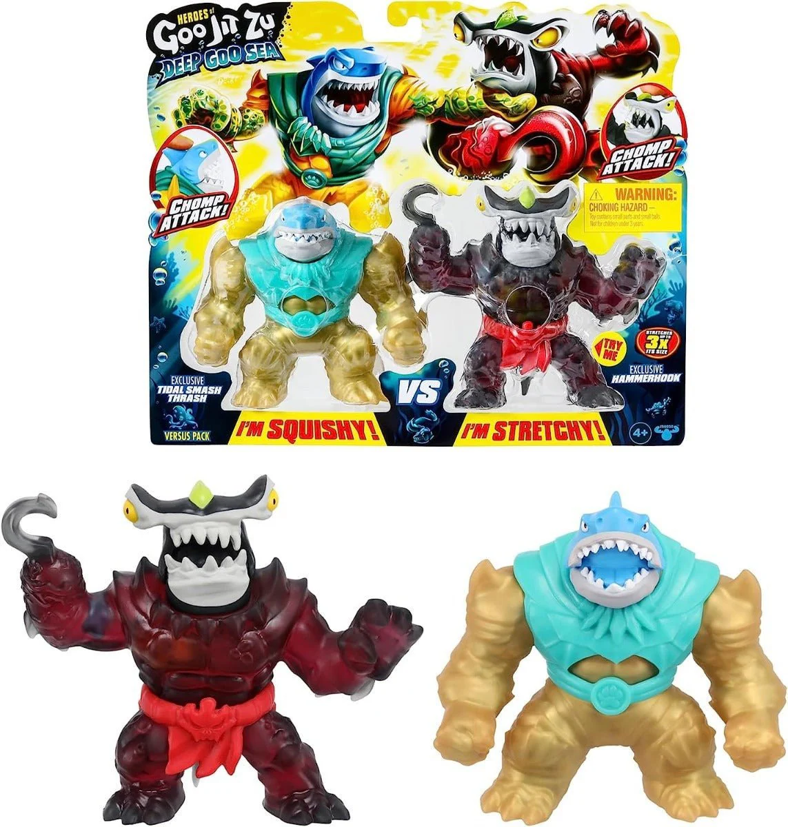 Heroes of Goo Jit Zu Deep Goo Sea Tidal Smash Thrash and Hammerhook Versus Pack 42628/65388
